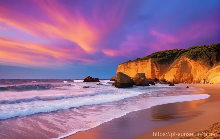 선셋포인트 도시의 일몰 - **A breathtaking panoramic view of Sunset Point at dusk.** The sky is a symphony of vibrant colors, ...