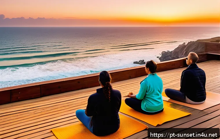 선셋포인트 휴양지 - A breathtaking panoramic view of Sunset Point at golden hour, featuring a vast ocean horizon bathed ...