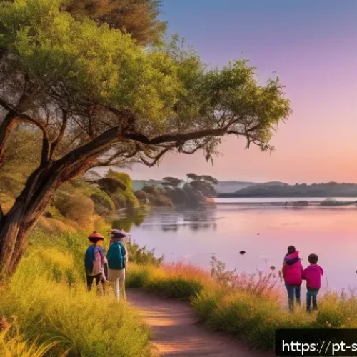 Home 32 선셋포인트 명소에서의 가족 여행 - A panoramic view of Sunset Point at golden hour, showcasing vibrant native vegetation and colorful b...